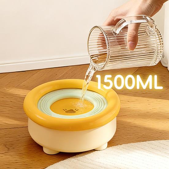 Miska na wodę dla psa zapobiegająca rozlewaniu 1500 ml, miska dla zwierząt przeciwbryzgowa, miska spowalniająca podawanie wody z antypoślizgową podstawą do użytku dla kotów, psów, w samochodzie, w domu