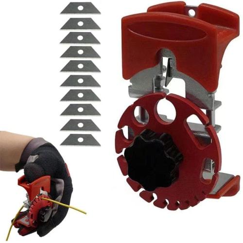 TiiCo Cable Stripper with 10 Replacement Blades, Manual Copper Wire Stripper, Wiring Tool, for Stripping Electrical Wires and Cords, DIY Tool, Cable C