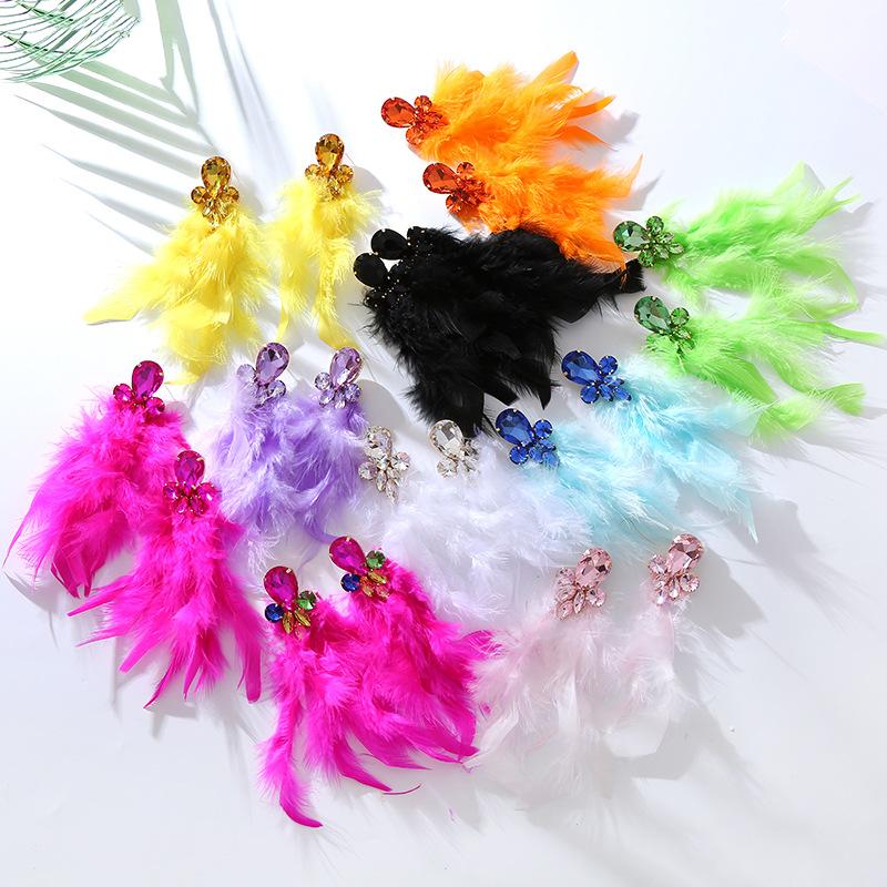 New Style Feather Long Earrings - Long and Elegant Ethereal Earrings with High-end and Unique Style. Ear Ornaments.