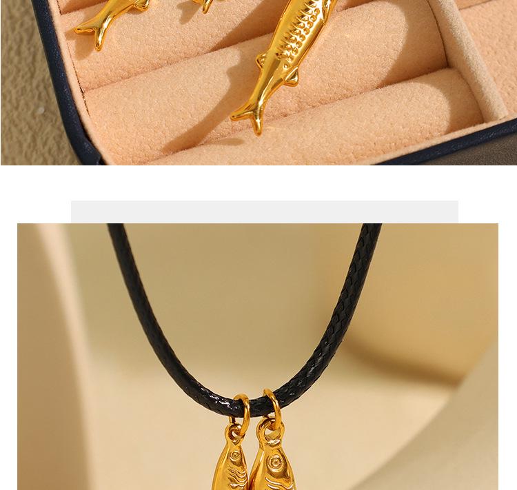 European & American Titanium Steel Tuna Skin Necklace: Tropical Ocean Luxurious Stainless Steel Women's Jewelry