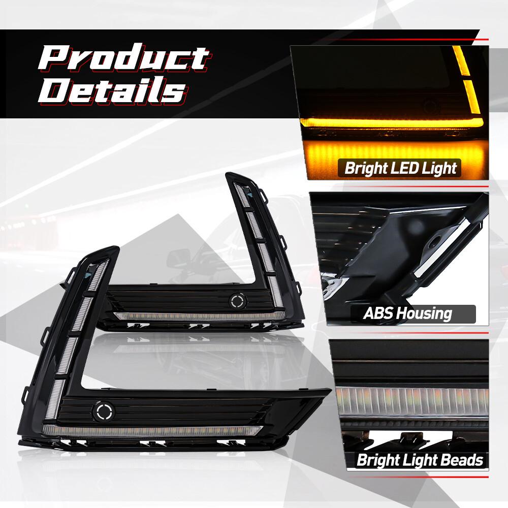 For 2023-2025 Honda CR-V LED DRL Fog Light Kit W/ Turn Signal Daytime Lamp 2pcs