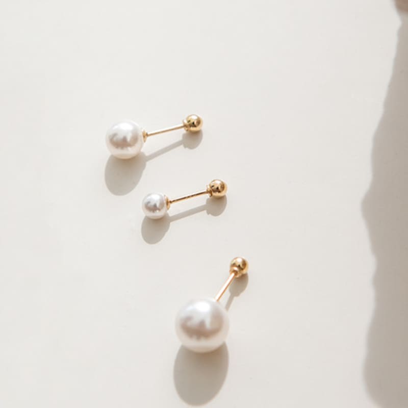 LUNNE 14k Perlen-Piercing (14k Gold) #PI02