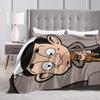 Funny Mr. Beans Blankets Cartoon  Wool Awesome Warm Throw Blanket For Bedding Lounge  Winter,