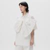 Autumn Bow Embroidery Loose Shirt