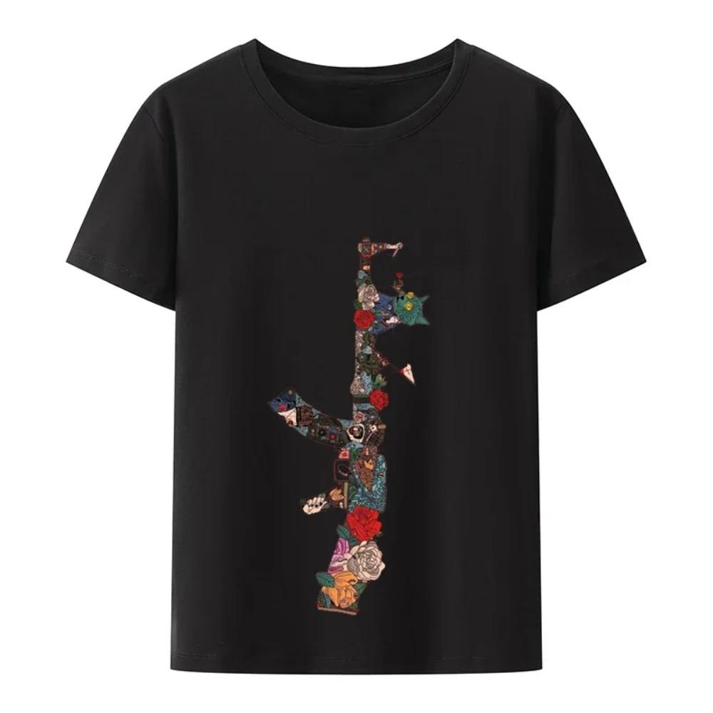 Ride Wild  Graphic  T-shirt for  Men  Top  Casua Vintage T Shirts  Short-sleev Harajuku  Street Fashion Camisa Men Clothing