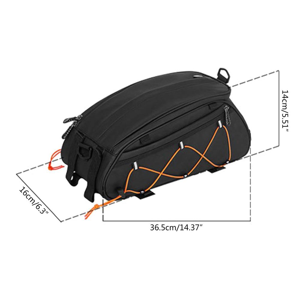 10L Bike Trunk Panniers Saddle Seat Bag Carriers with Reflectors Waterproof Hard Shells Bike Bag for Bicycles Rear Rack