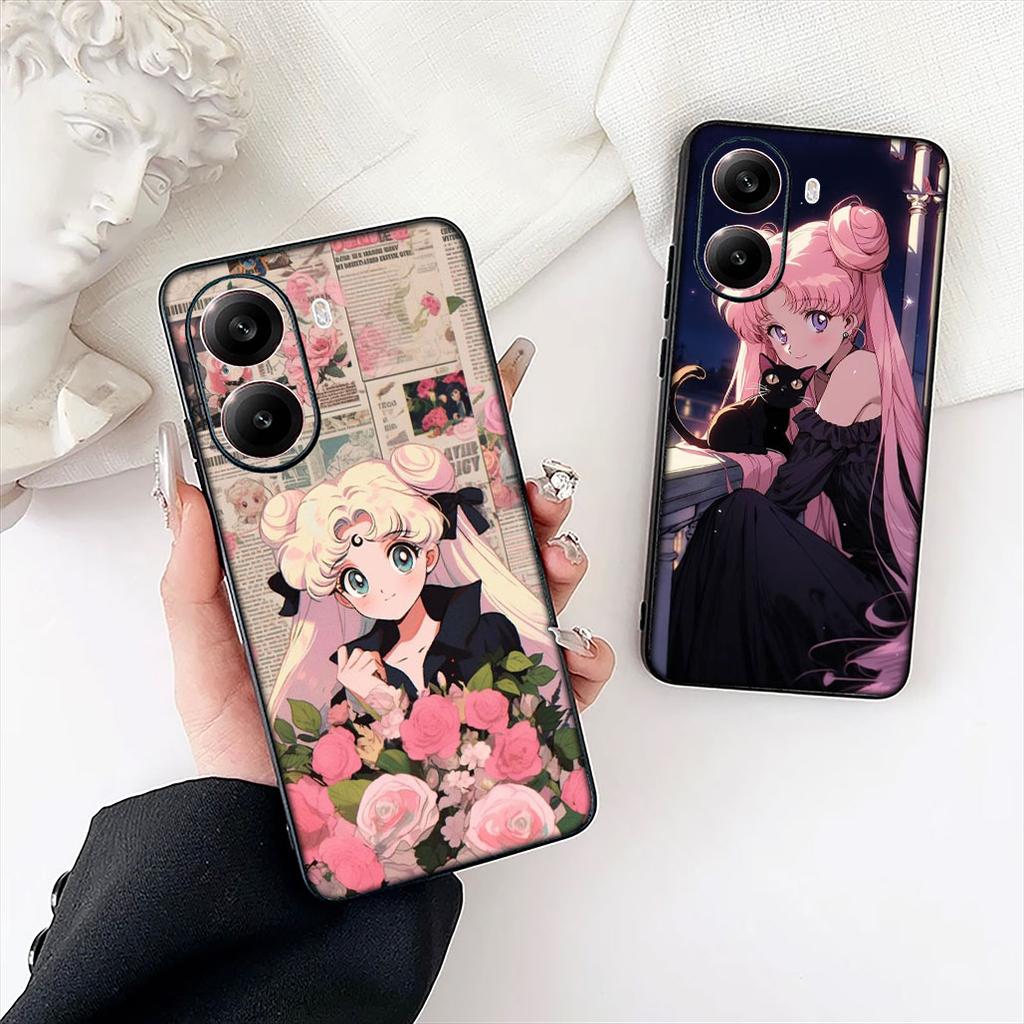 S-Sailors Comics Moon Wallpaper Phone Case for Motorola Moto Edge 70 60 Fusion NEO Pro G Stylus G56 G96 G52 G04 G05 G64 G71