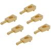 6Pcs Guitar Bridge Saddle Brass String Saddles Replacement Electric Guitar AccessoriesGold