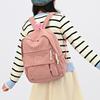 Schoolbag Female Korean Version Ins Corduroy College Style Girl Harajuku Ulzzang Junior High School High School Student Backpack Female