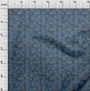 oneOone Georgette Viscose Dark Dusty Blue Fabric Leaves & Clover Craft Projects Decor Fabric Printed By The Yard 42 Inch
