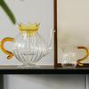 Crown Flower Teapot Flower Teacup Set Heat-Resistant Glass Teapot Mug with Handle Chinese Style Kong Fu Teawear Set 2025 New