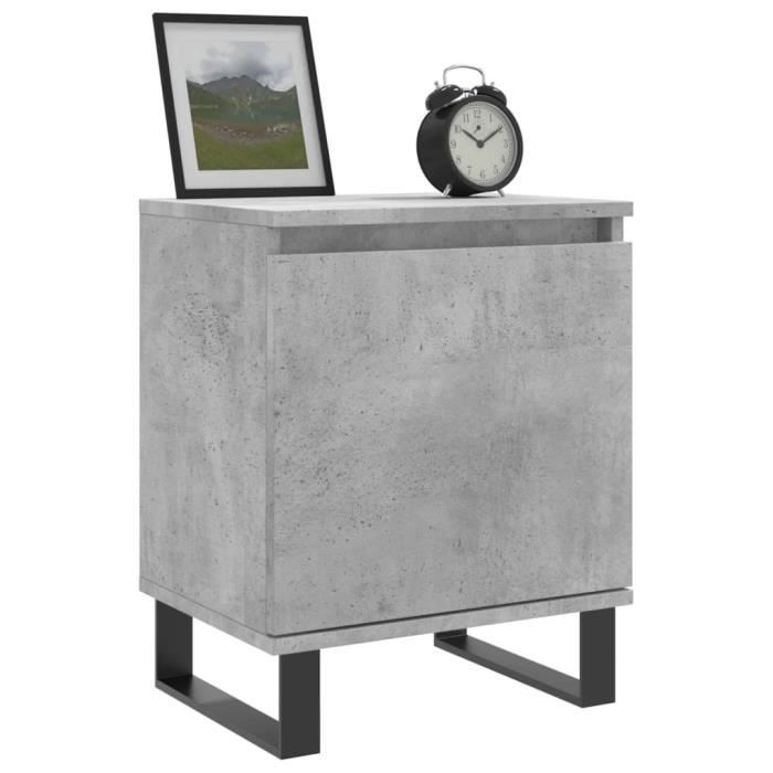 VidaXL Bedside Tables 2 Pcs Concrete Grey 40x30x50 Cm Engineered Wood 826853