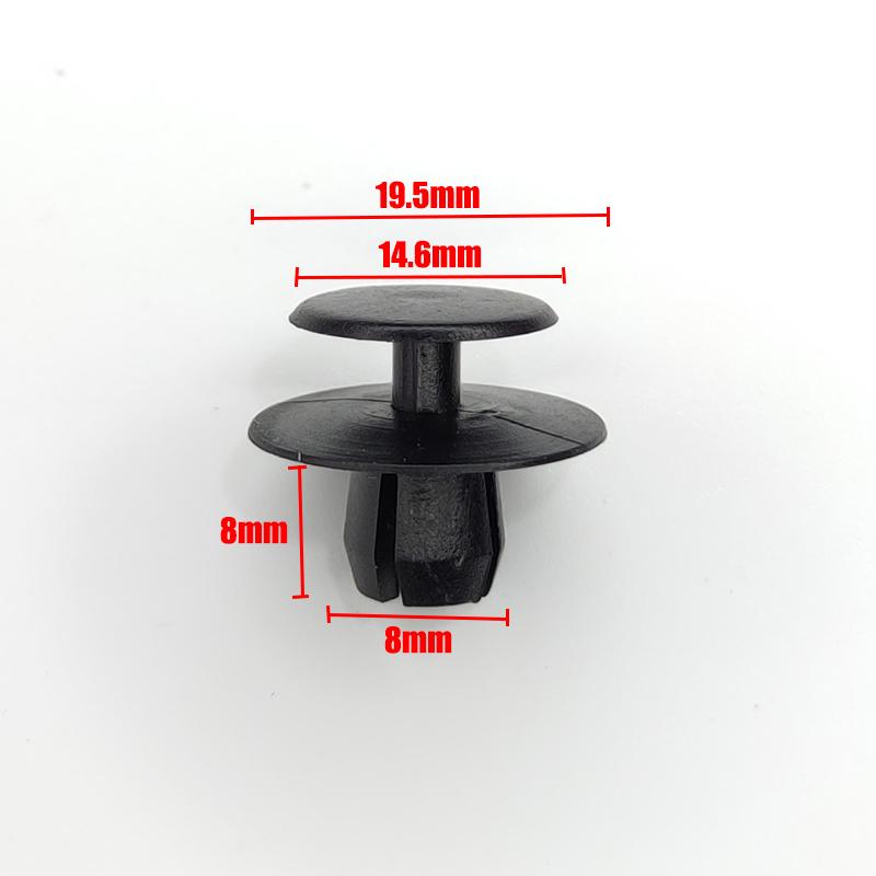 50Pcs Car Bonnet Hood Ulation Pad Fixing Clips Plastic Rivet For Mercedes-Benz 8mm Trim Clips  A 1239900292 Push Type Buckle