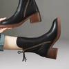 Retro Styl Średniej Długości Z Bocznym Zamkiem Buty Martinowe Na Grubej Podstawie Damskie Jesienne Nowości Zapatos De Mujer