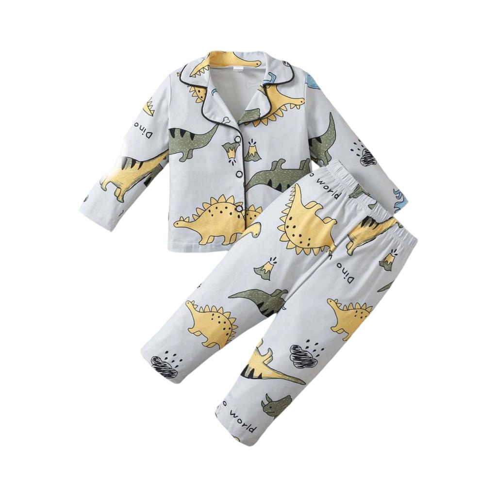 Kids' Casual Minimalist Loungewear Long-Sleeve Set