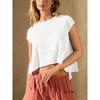 New Women's Crop Top, Loose Short Sleeve Casual Sports T-shirt, Fashion Cropped Tee for Europe America, Summer