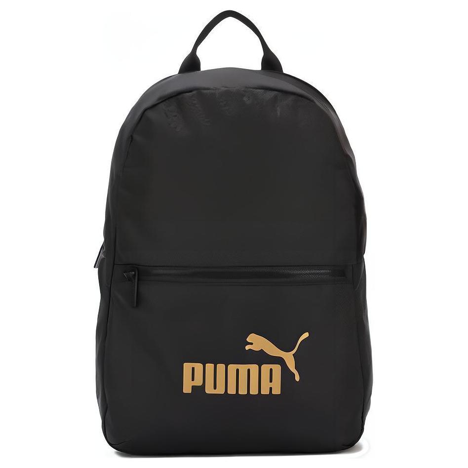 Puma Black Floral Print Large Capacity Sports Student Polyester Laptop Backpack Unisex Backpack 077381-03 Black