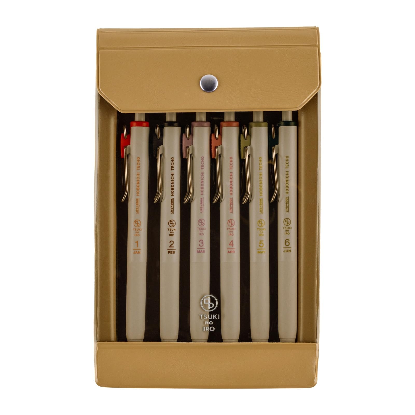 

Набор Hobonichi Techo TSUKI no One с чехлом и аксессуарами для планера IRO/Uni-ball Январь-Июнь