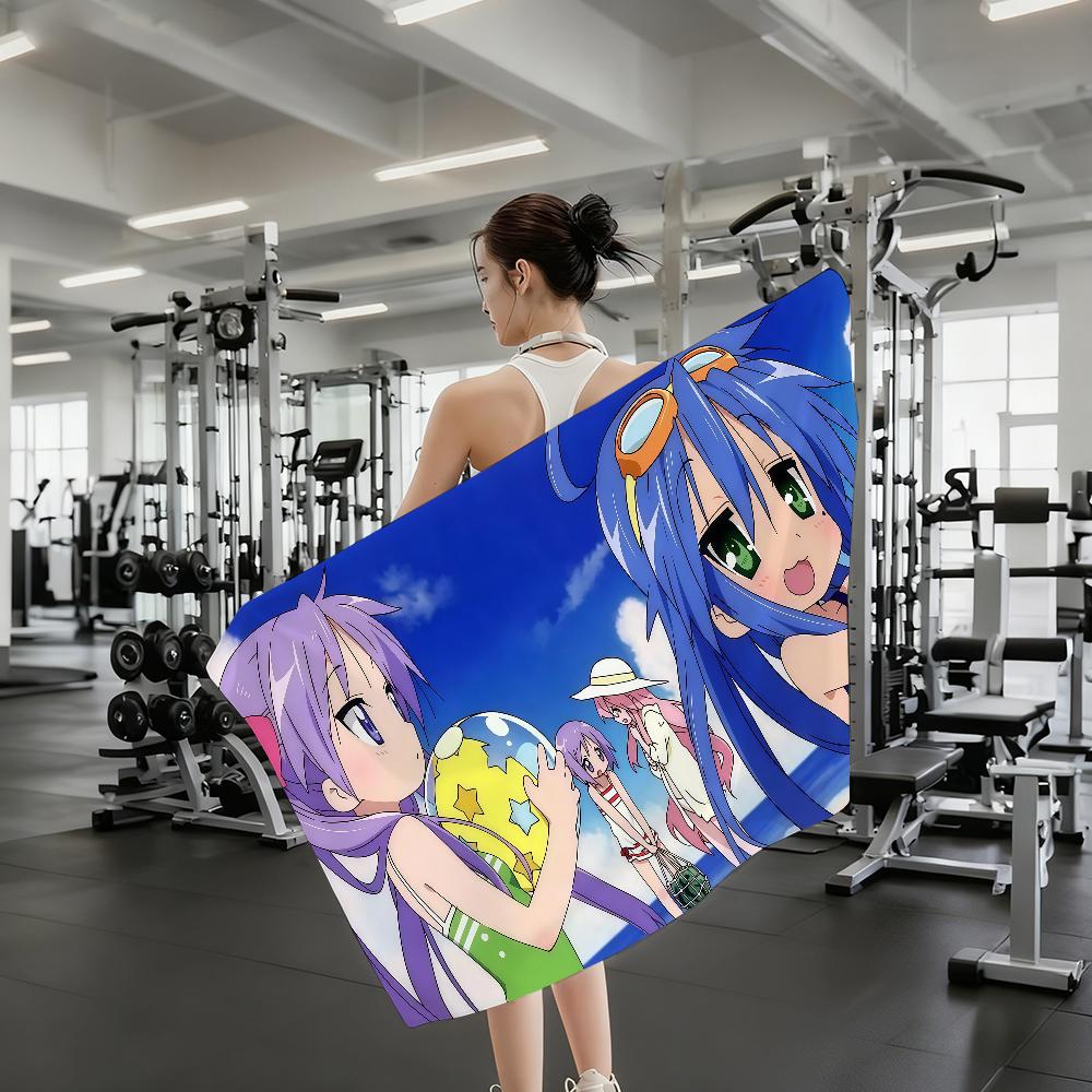 Lucky Star Anime kawaii cartoon Towel Quick Drying Beach Towels Are Suitable For Swimming Pools Camping Yoga And The Gym