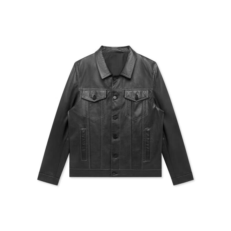 GXG Men's 2024 Fall Classic Lapel Short Leather Jacket
