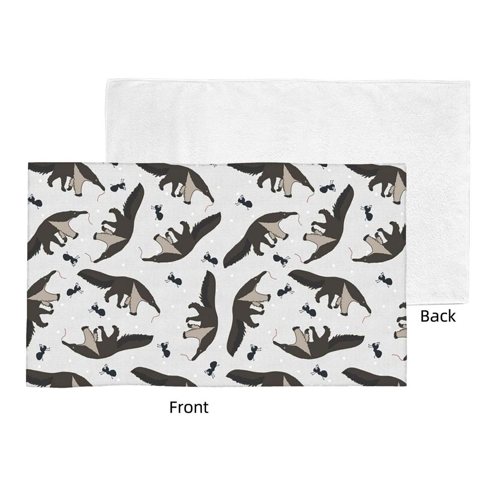 Giant Anteaters and Ants All over Pattern Soft Face Towel Quick Dry Pool Bath Cotton Towels Breathable