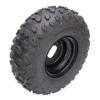 145 70 6 Däck 6 tums ATV UTV Terrängdäck med 3-hålsfälg för Go-kart Golfbil Trädgårdsklippare Svart