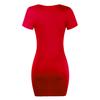 BITCED Sexy Wrap Hip Solid Colour Short Sleeve Dresses for Women
