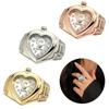 Stainless Steel Mini Finger Watch Heart Shaped Quartz Movement Watch  Fashion Accessories