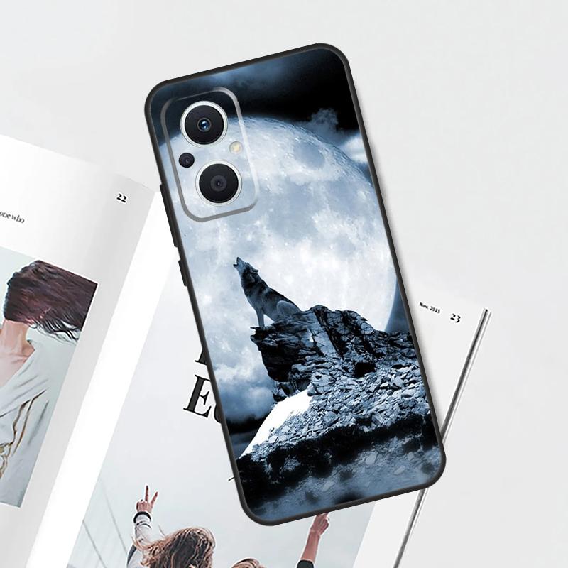 Moon Roaring Wolf Case For OPPO Reno 8T 4Z 5Z 4 5 6 7 8 Lite 10 Pro OPPO Find X6 Pro X2 X5 Lite X3 Neo Cover