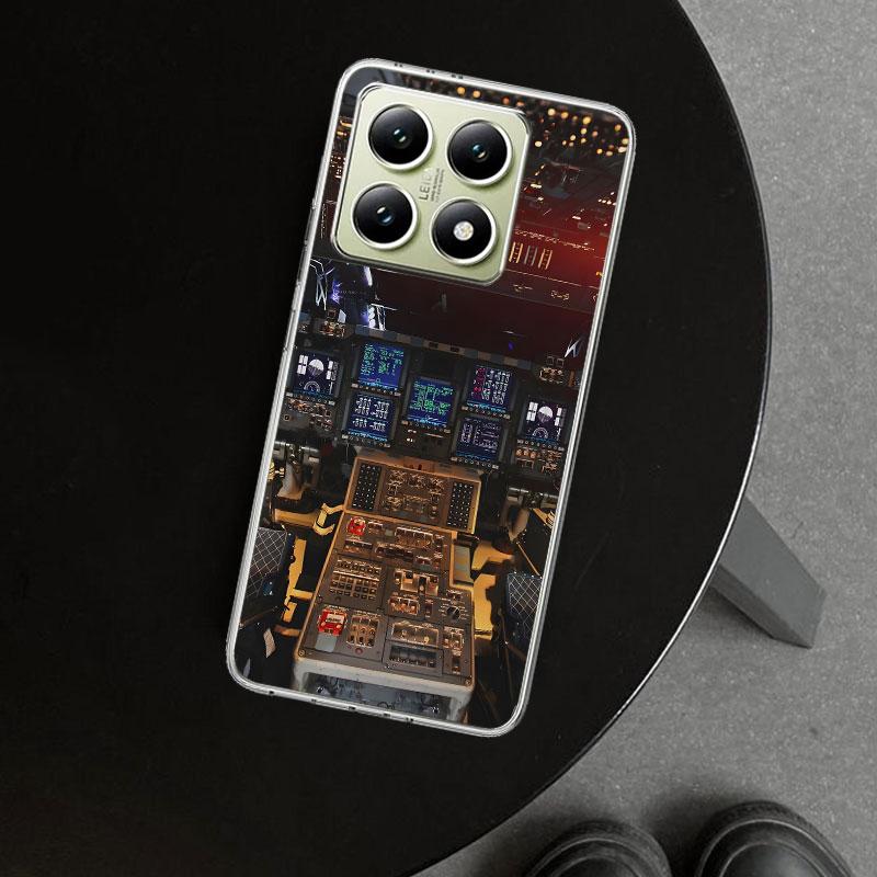 

Aviation Aeroplane Pilot Cockpit Phone Case Cover for Xiaomi Redmi Note 15 14 13 12 11 Pro Plus 14S 12S 11S 11T 11E 10S 10 Custo Redmi Note 12 Pro 4G