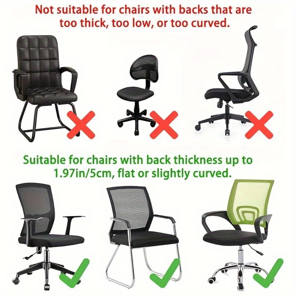 Memory Foam Headrest with Adjustable Height,Angle,Heavy-Duty Office Chair Headrest Attachment,Compatible with Desk,Computer