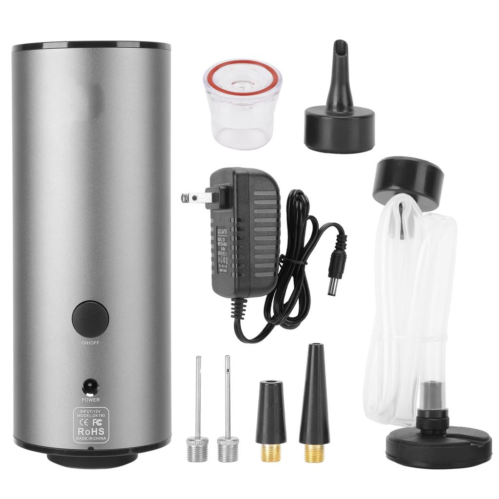 Electric Air Vacuum Machine Inflation Sucking Pump for Clothes Food Bag Silver