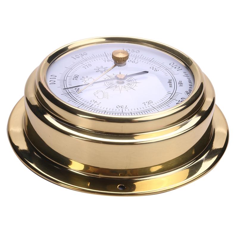 

B9193 Многофункциональная бытовая метеостанция-анероид-барометр золотой