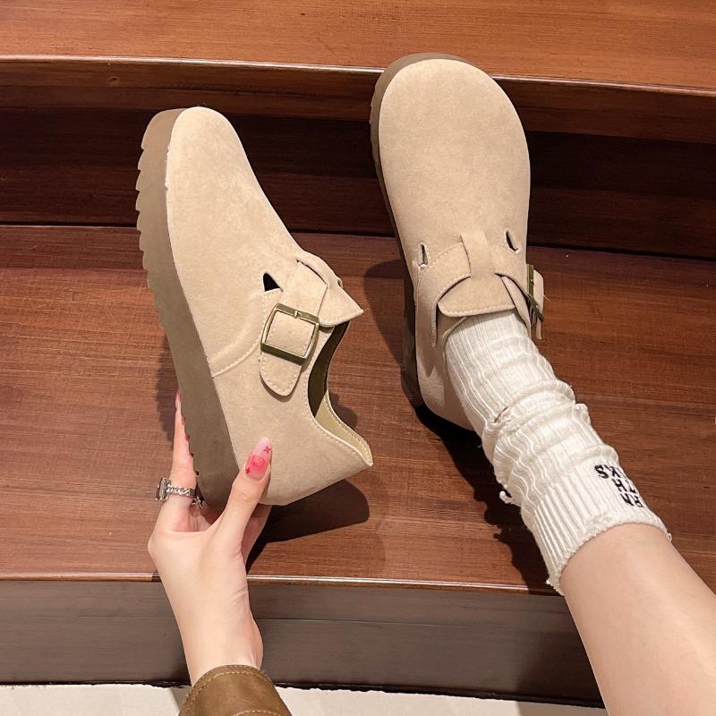 

Модные женские туфли весна-осень в стиле ретро с круглым носком, модные и милые повседневные туфли-лодочки DLSYXD Brand Women Shoes 40 бежевый