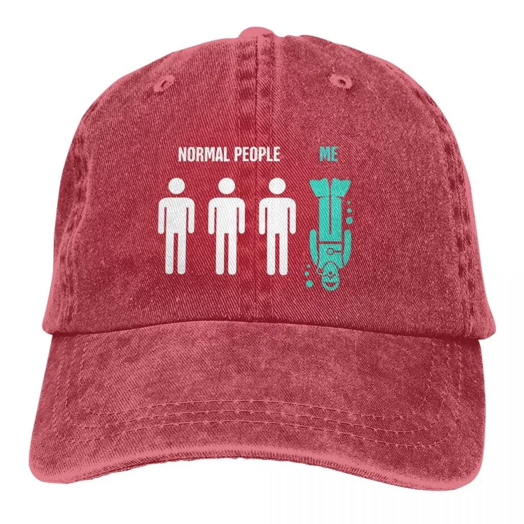 Normal People Me Funny Baseball Cap Men Cowboy Hats Women Visor Protection Snapback Dive Scuba Diving Caps