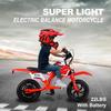 Kids Electric Dirt Bike C6,12'' 300W Brushless Motor,3-Speed LCD,16km/h,LED Controller,Moto Sound,12km Range,Electric Motorcycle for Childer