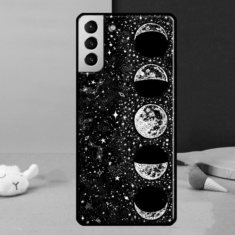 Moon Stars Space Phone Case For Samsung Galaxy S25 S24 Ultra S9 S10 S20 S21 S22 Plus S23 FE S24 FE Cover
