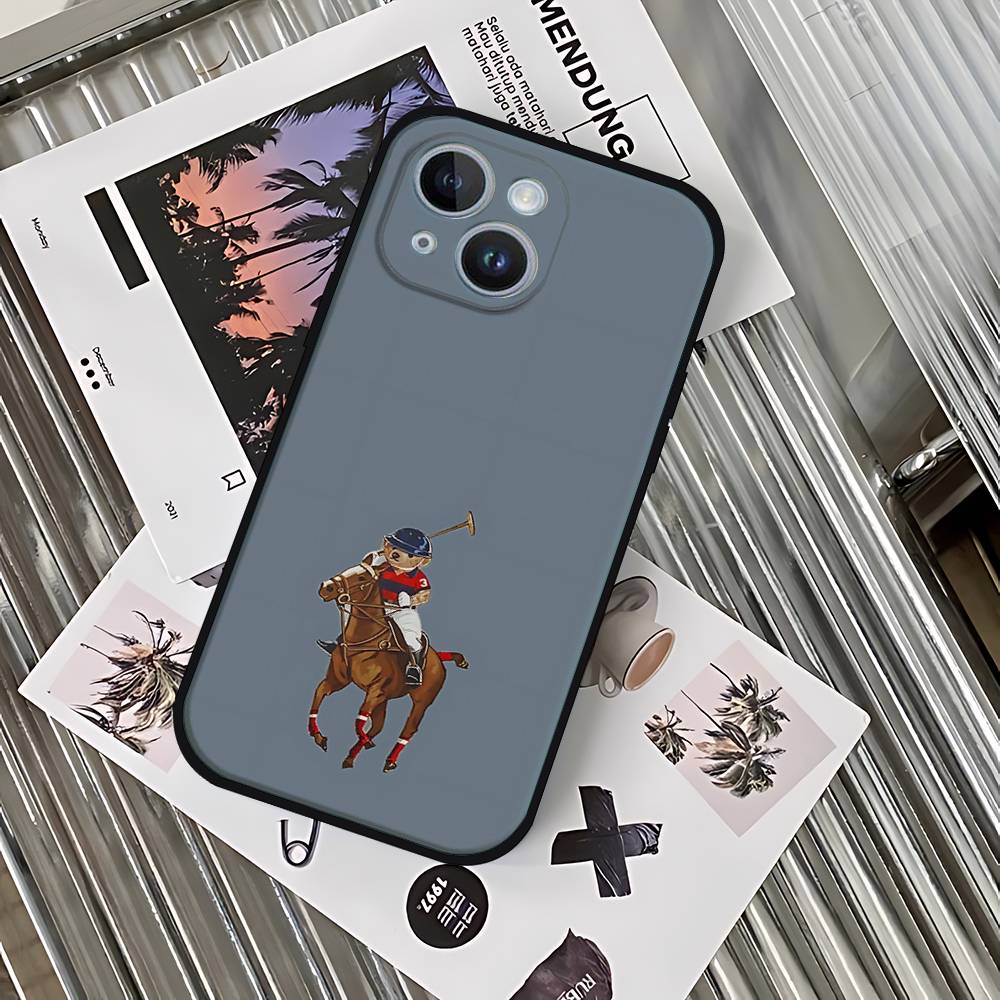 Cartoon Bear P-Polo-S Phone Case Phone Case That Fits IPhone 16, 15, 11, 13, 14 Pro Max, Plus, X, Xr, Xs Max, 12 Mini