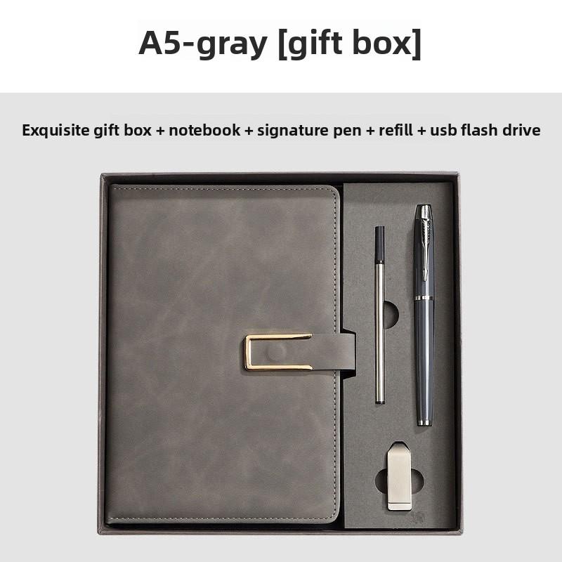 A5 Notatbok Spenne Business Kontor Notisblokk Gaveeske Sett