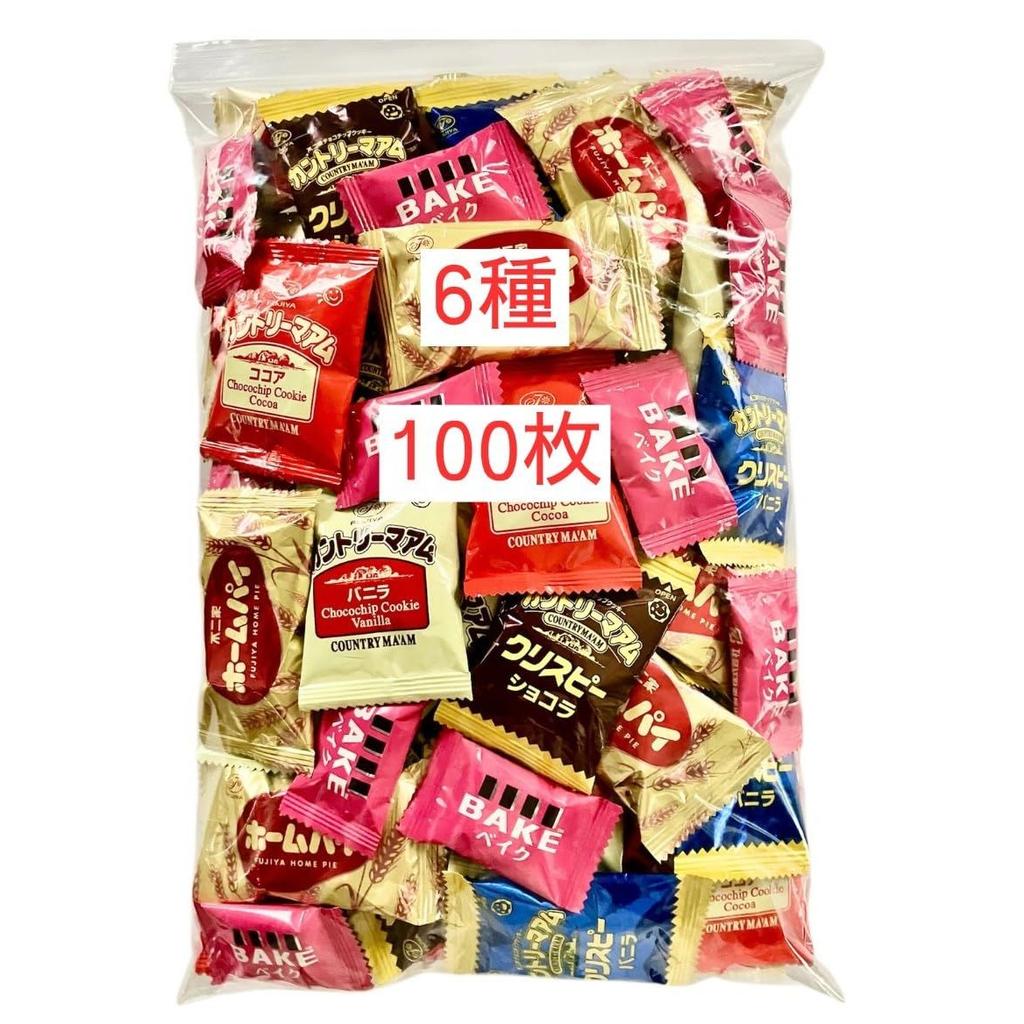 Country Maam Home Pie Bake Crispy Large Capacity 6 Types Total 100 Pieces (81 Bags) Assorted Set Bulk Individually Wrapped Assortment