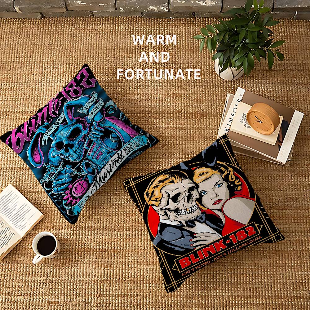 Band B-BLINK-182 Cushion Cover Polyester Sofa Cushions Decorative Throw Pillows Home Decoration Pillowcover