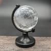 Mini globo di cristallo portatile semplice incisione mappa del mondo sfera di vetro borosilicato alto tavolo arti decorative e artigianato
