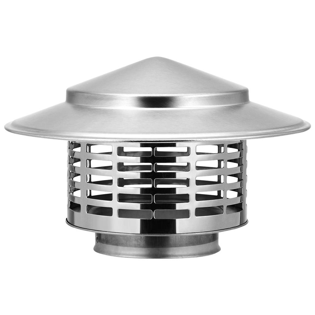 Premium Stainless Steel Chimney Cap Umbrella Shaped Rain Protector for Chimney Pipes Stove Flues Outdoor Use Debris