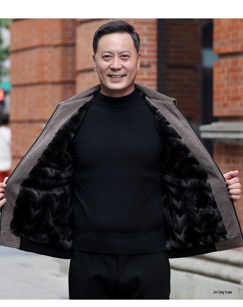 Dad's 2024 Casual Spring/Autumn Jacket for Elderly Men - Ideal for 50-Year-Olds and Up.