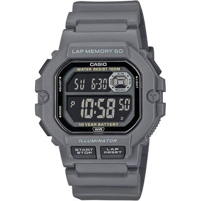 Casio Sports Gear Digital Men's Watch 60 Lap Memory Function Gray Black Reverse LCD