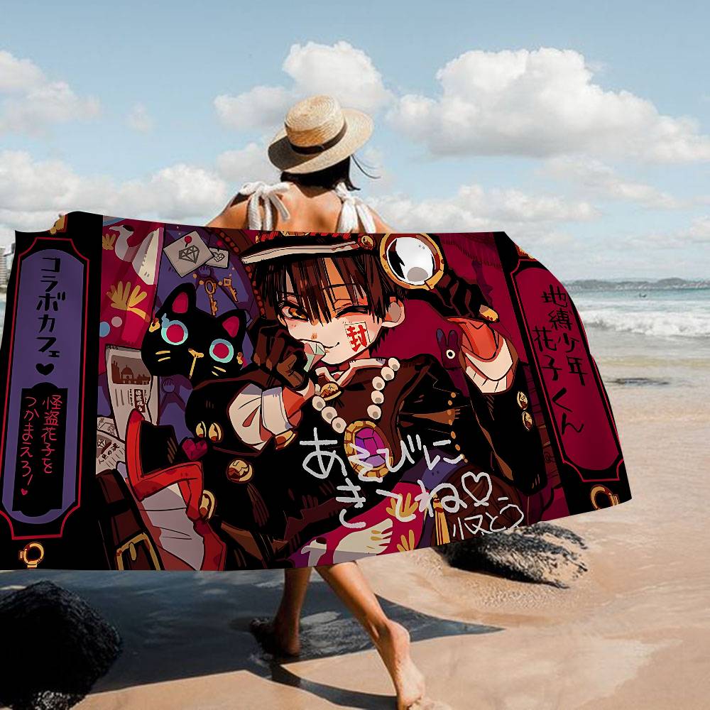 Toilet B-Bound H-Hanako Kun Microfiber Printed Beach Towel Mountain Climbing Yoga Beach Swimming Running Absorbent Soft Towel