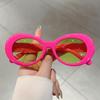 Oval Sunglasses Women  Stylish Gradient Multi-color Korean Style Casual Shades Trendy Luxury Brand Design Sun Glasses
