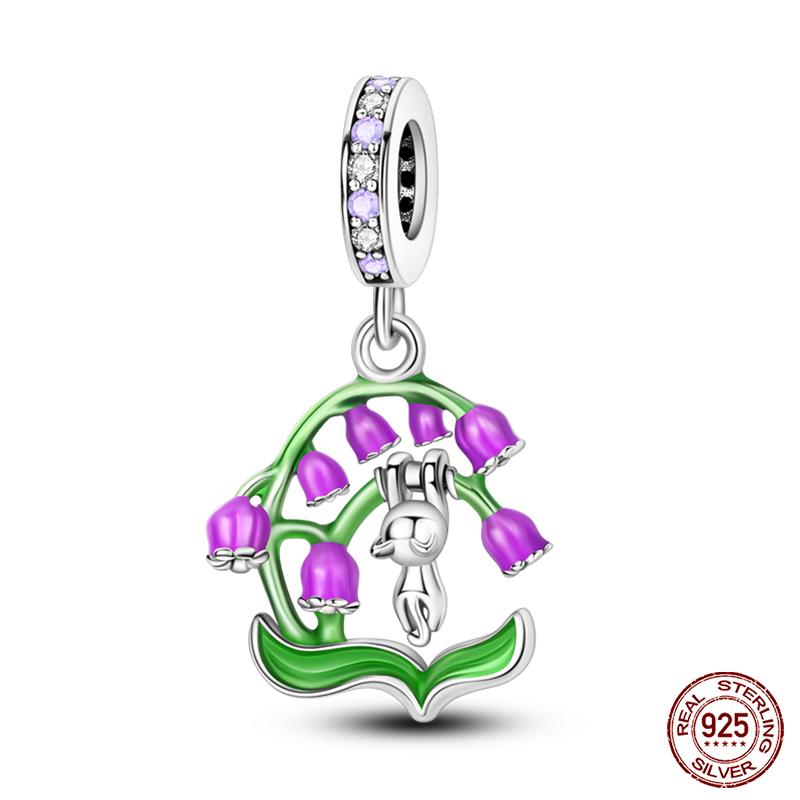 Copper Tree Of Life Four-Leaf Clover Green Series Charms Beads Fit Qikaola Original Bracelet Diy Jewelry Making