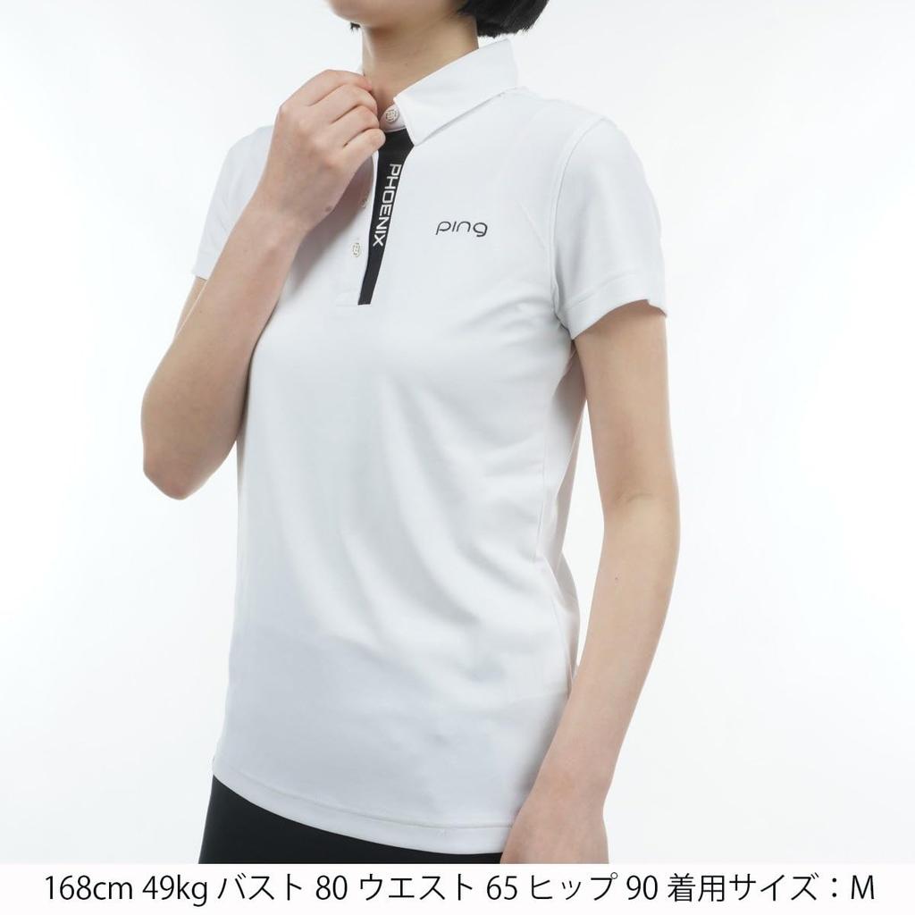 Ping Apparel Women's Short Sleeve Polo Shirt (Stretch, Heat-Shielding, UV Protection) / Golf / 622-4160306 030_White, Size M