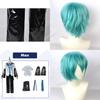 Hatsune Miku Vocaloid Klasický Pu Cosplay Pánská Košile Kravata Kalhoty Paruka Sada Pro Večírky Vánoce